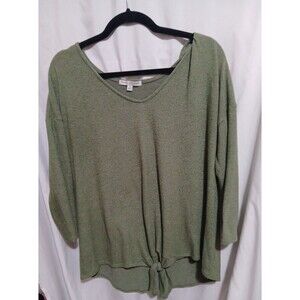 Green Envelope Los Angeles women's top green size Large  3/4 Sleeve  read